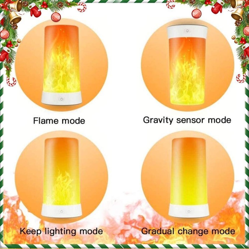 LED Flame Effect Light Flame Lamp 4 Mode USB Rechargeable Fire Light Lantern gallery