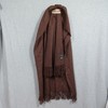 L Pure 100% Cashmere Brown Throw With 4 Inch Fringe 60x50 Inches gallery