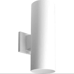 Progress Lighting Cylinder 5″ White Modern LED Wall Lantern for Entry & Garage
