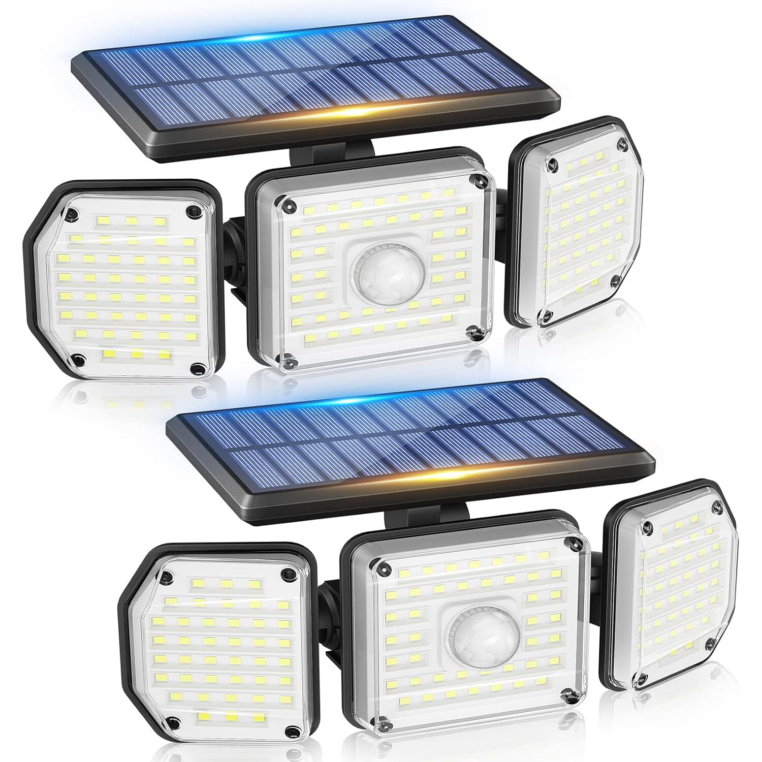 2 Pack LED Motion Sensor Solar Lights ,Outdoor IP65 Waterproof Security Lamp gallery