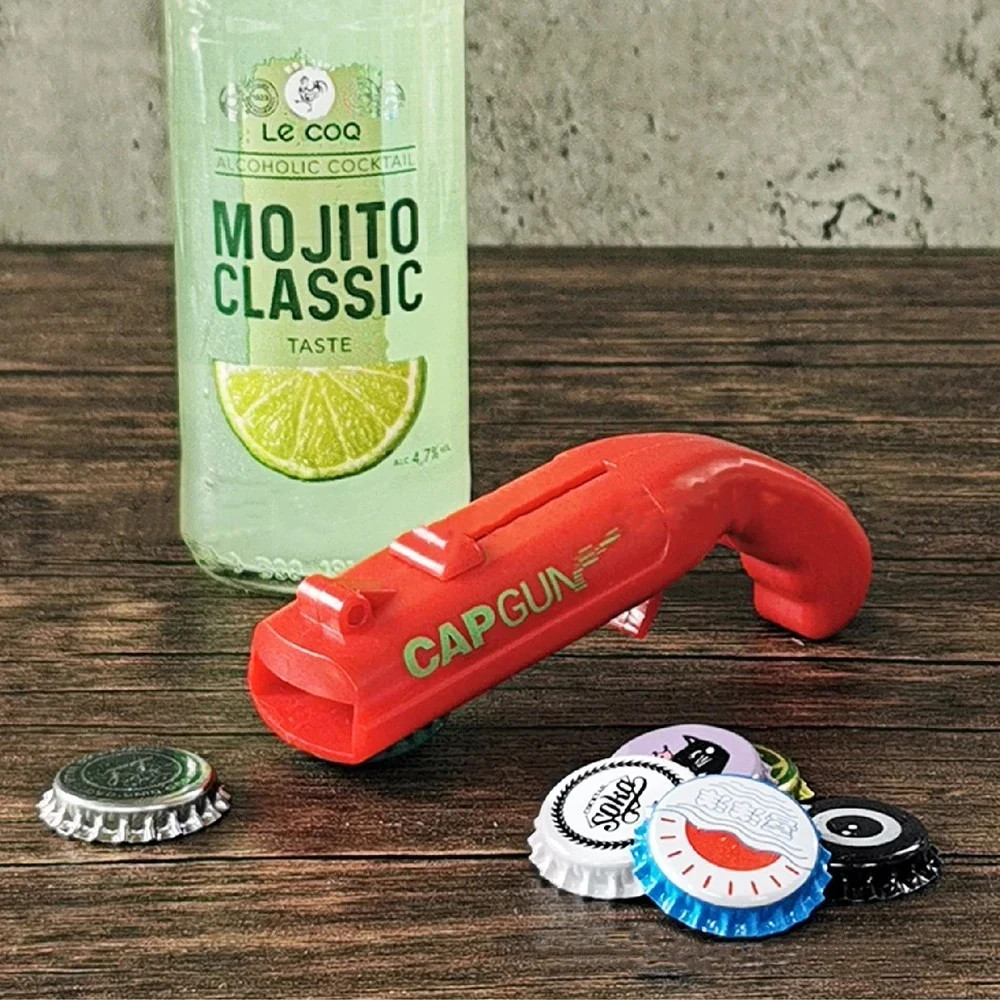 Beer Cap Gun Funny Launcher Shooter Bottle Opener Creative Drinking Game Family gallery