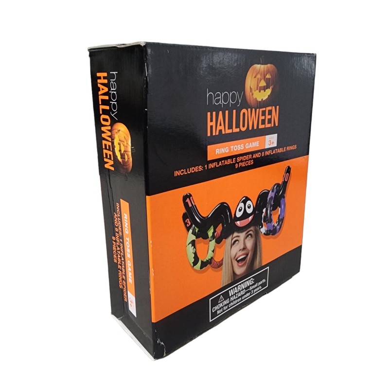 Inflatable Ring Toss Game Spider Hat Blow Up Rings Halloween Party Game gallery