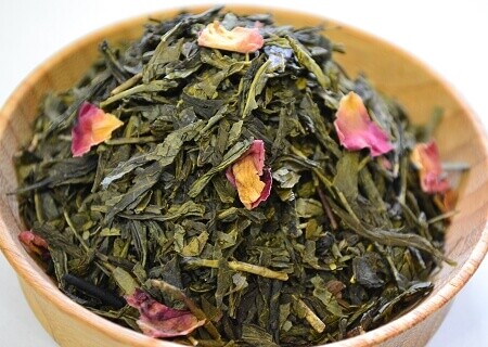 Pomegranate Flavored Green Tea 8 oz Loose Leaf Half Pound Atlantic Spice Company gallery