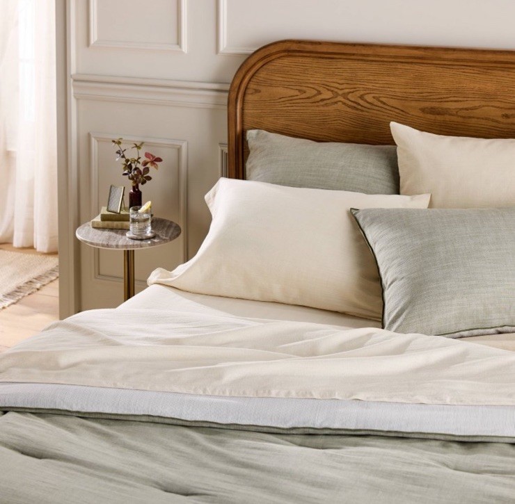 4pc King Woven Sheet Set Tan - Hearth & Hand™ with Magnolia gallery