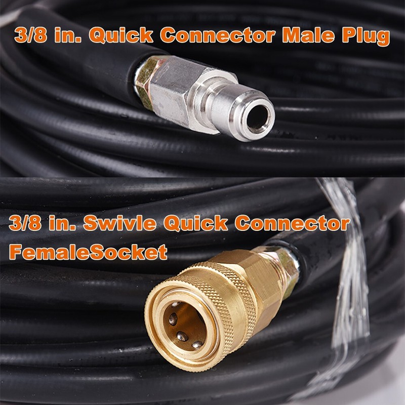 100FT 5800PSI Replacement High Pressure Power Washer Hose -3/8" Quick Connect gallery