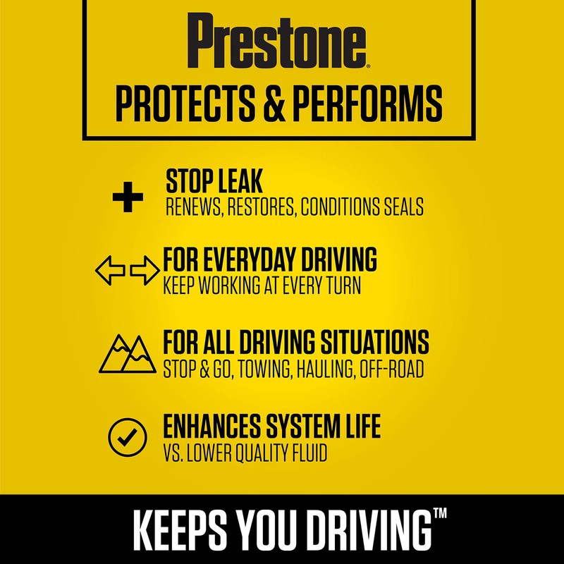 Prestone Power Steering Fluid with Stop Leak 12 oz Anti Wear Seal Protection gallery