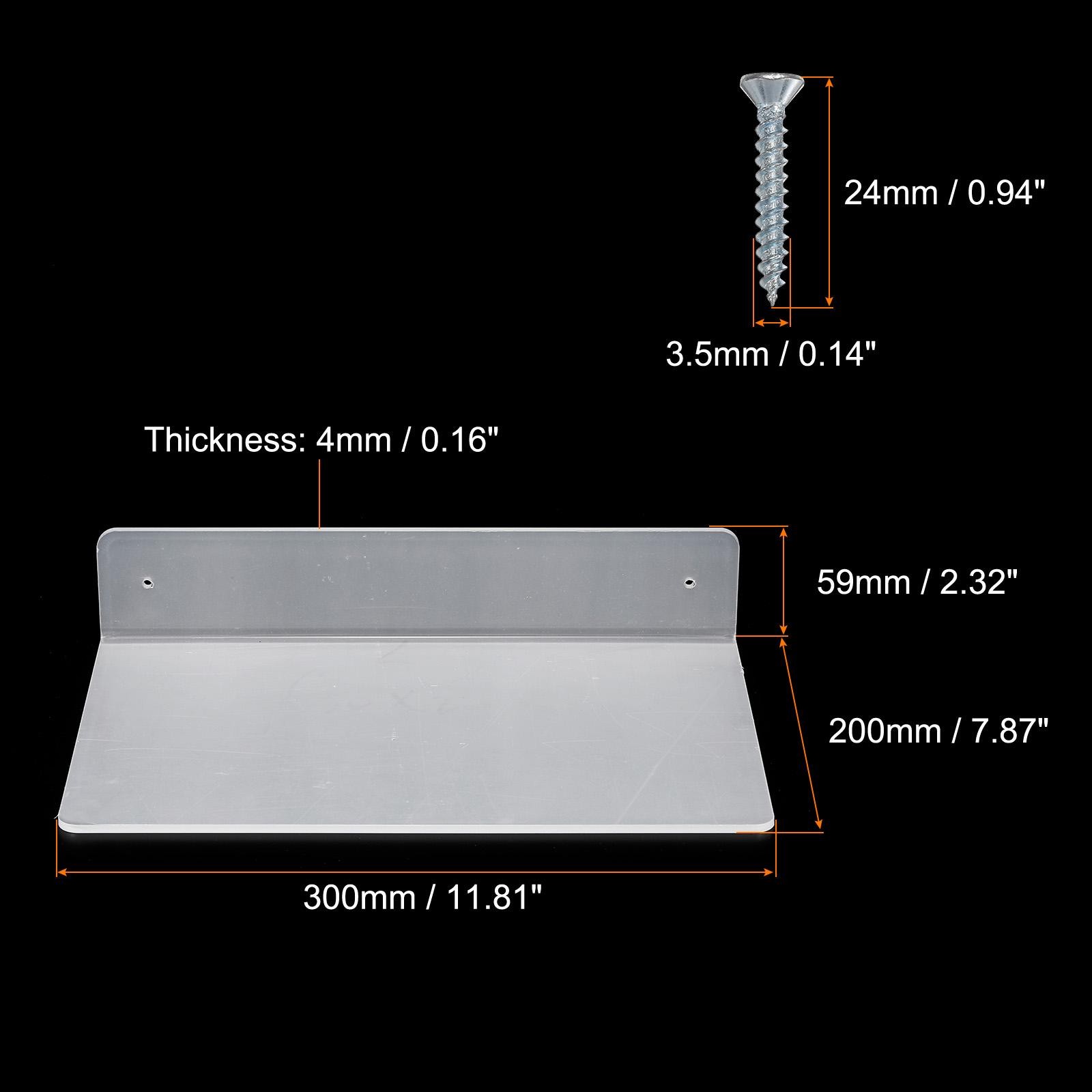 Acrylic Floating Shelf 11.81 x 7.87 Inch Floating Wall Mounted Shelf Transparent gallery