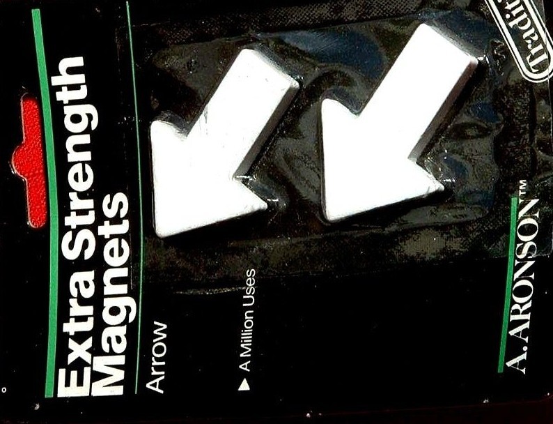 Aronson Extra Strength Magnets White Arrow Perfect for Teachers 2pk gallery