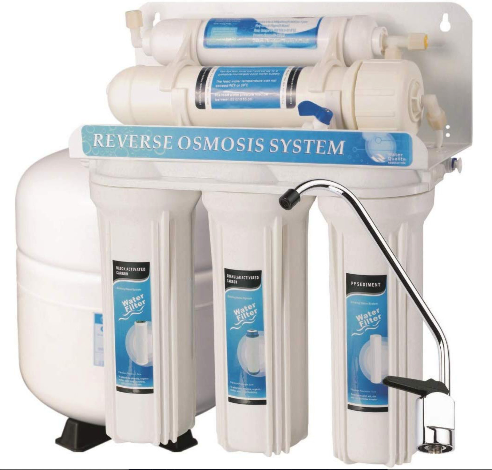5 Stage Reverse Osmosis Drinking Water System BLUONICS 50 GPD RO Home Purifier gallery