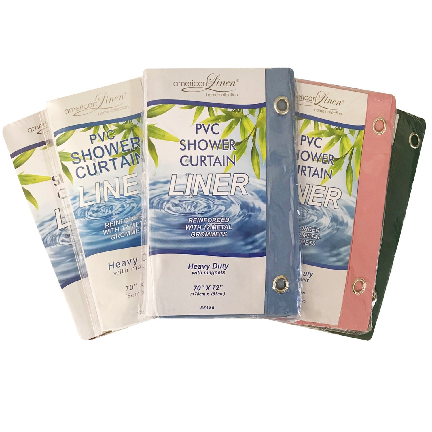 PVC Shower Curtain Liner Vinyl Resistant Water Repellent Odorless With Magnets gallery