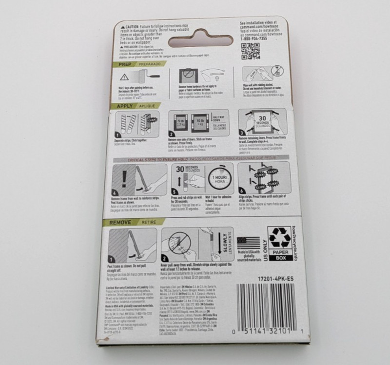 3M Command Medium Picture Hanging Strips Holds 10 lb 3 Packs 4 Pairs Per Pack gallery
