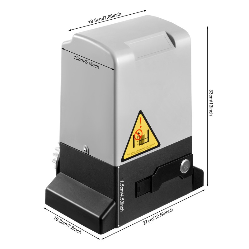 CO-Z 4400lb Automatic Sliding Gate Opener Door Electric Door Operator Motor+Rack gallery
