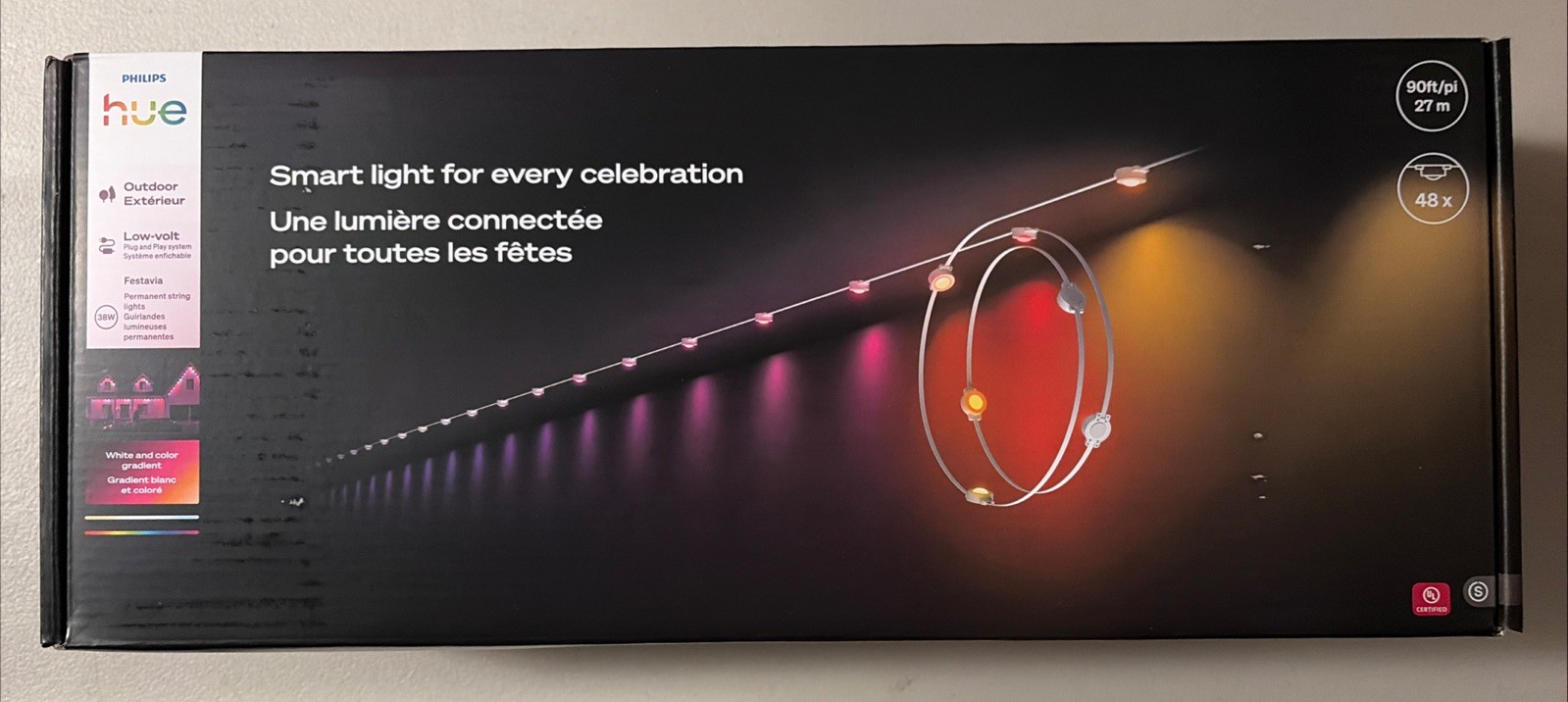 Philips Hue Festavia 90ft Permanent Outdoor String Lights - *BRAND NEW* gallery