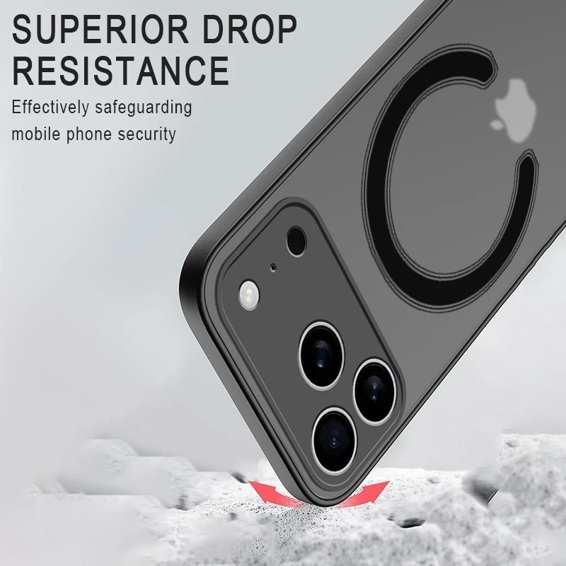 Shockproof Luxury Armor Matte MagSafe Magnetic Wireless Charging Case for iPhone gallery