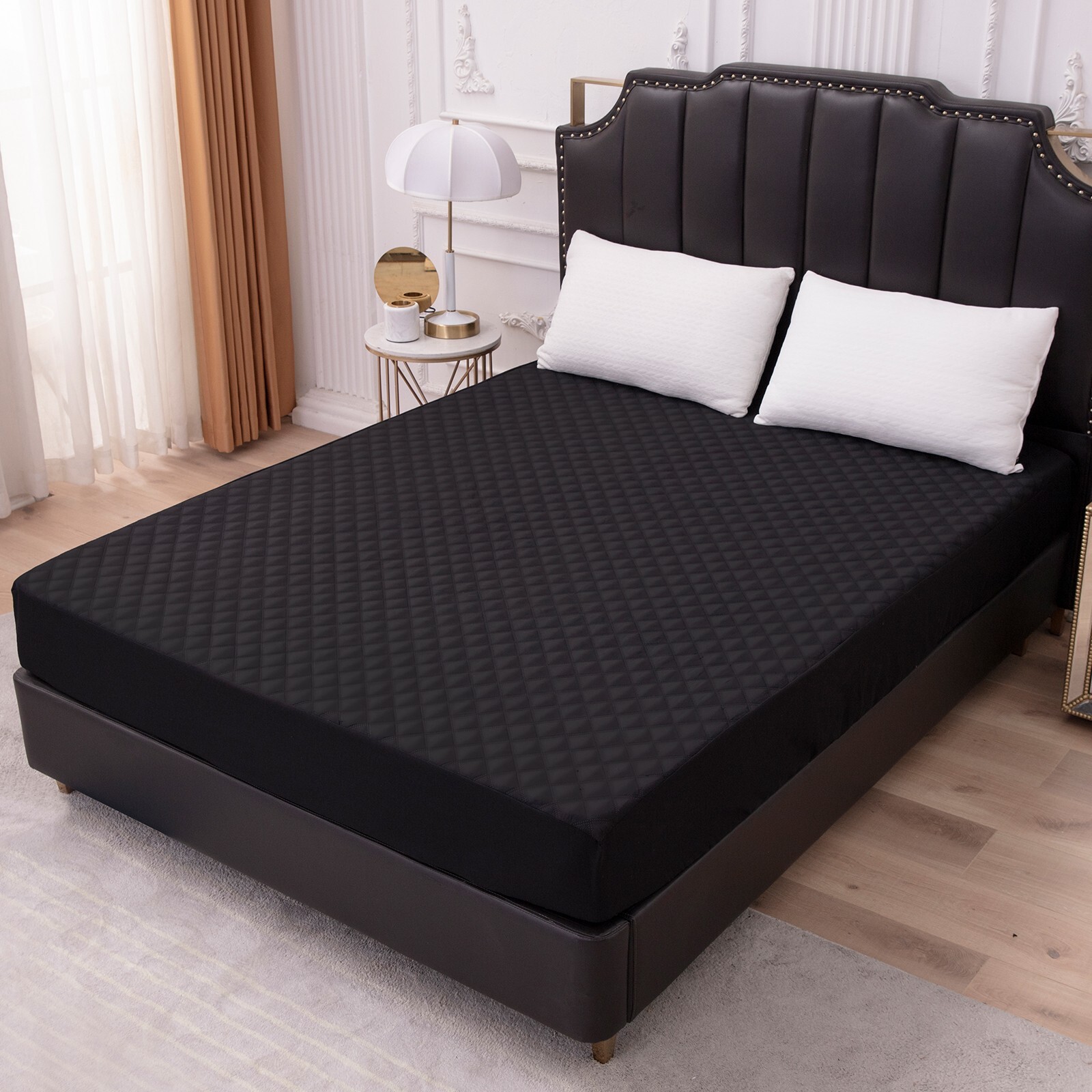 Bed Waterproof Mattress Cover Geometric Quilted Mattress Protector Soft gallery