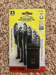Performax Oscillating Multi-Tool End-Cut Blade 4 Piece Set Precision Cutting