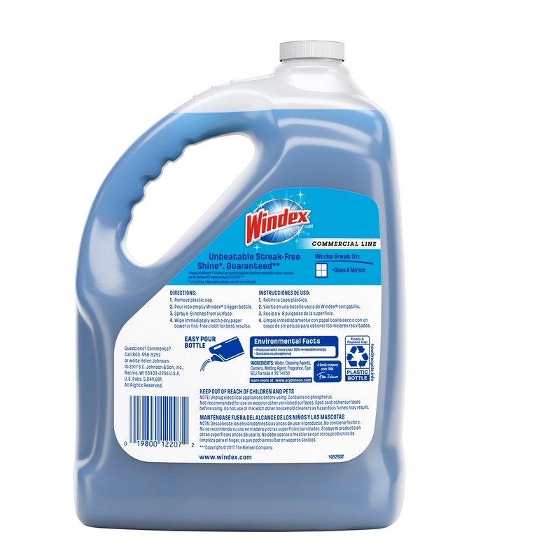 Windex Commercial Line No Scent Glass and Surface Cleaner 1 gal Liquid (4 PACK) gallery