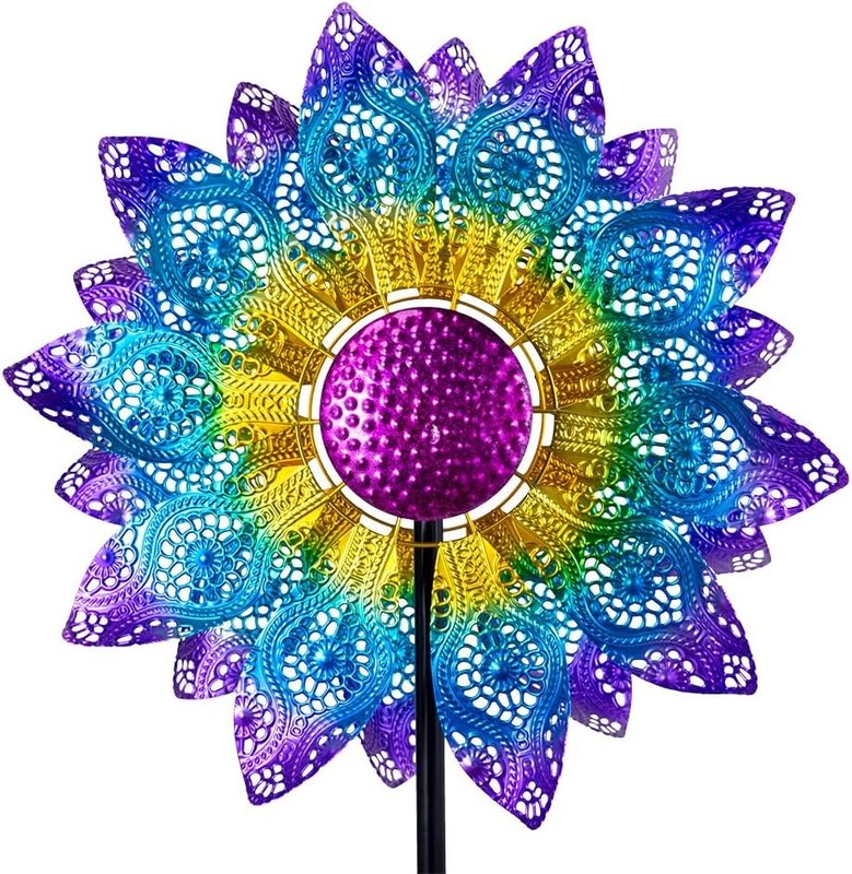 Large Wind Spinner Sculpture Windmill Kinetic Yard Art Patio Lawn Garden Decor gallery
