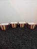 Pampered Chef Simple Additions Set Of 4 Striped Square 4.5”D X 3”HBowls gallery