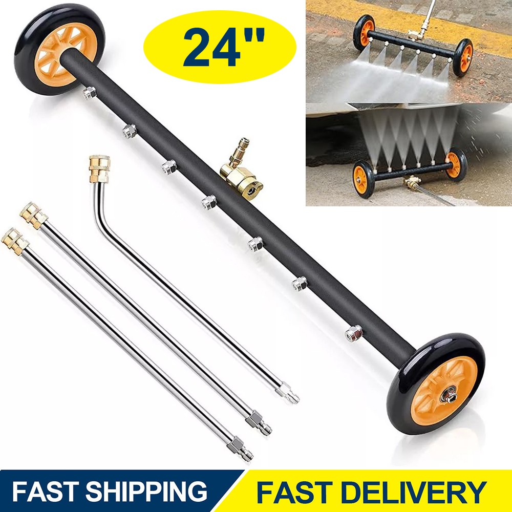 Pressure Power Washer Undercarriage Under Car Cleaner 24" 4000 PSI Water Broom gallery