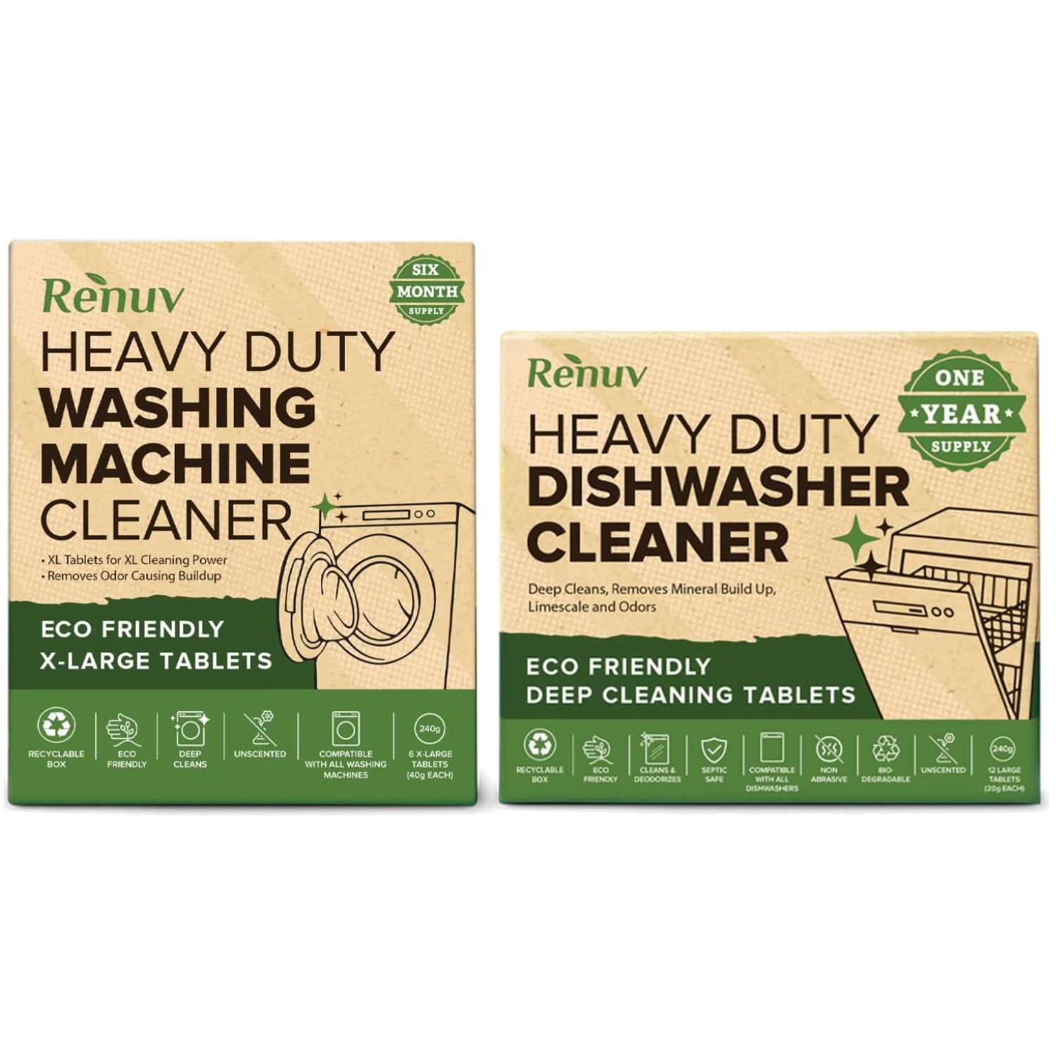 Concentrated Cleaner Bundle for Washing Machine & Dishwasher - Fresh & Efficient gallery