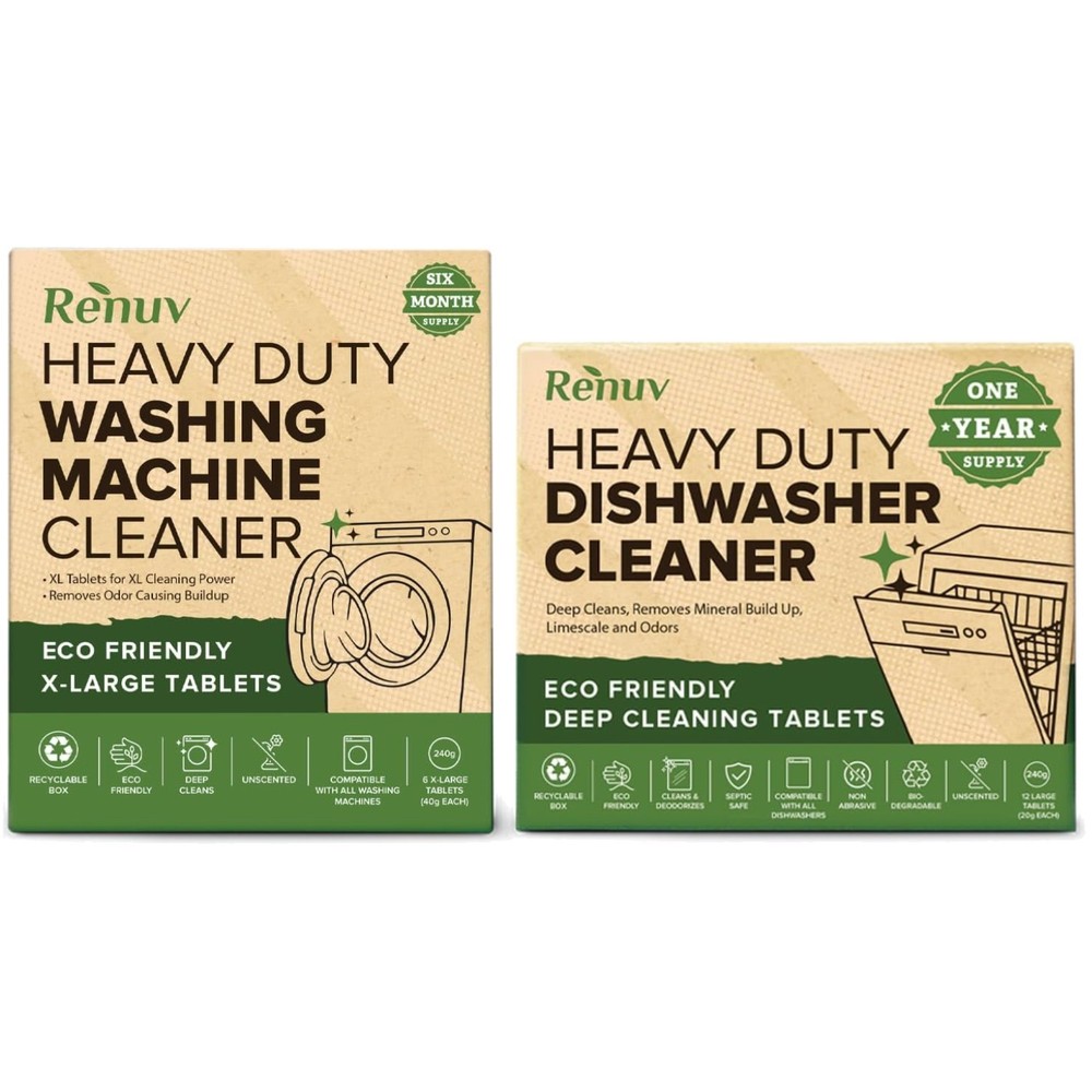Concentrated Cleaner Bundle for Washing Machine & Dishwasher - Fresh & Efficient