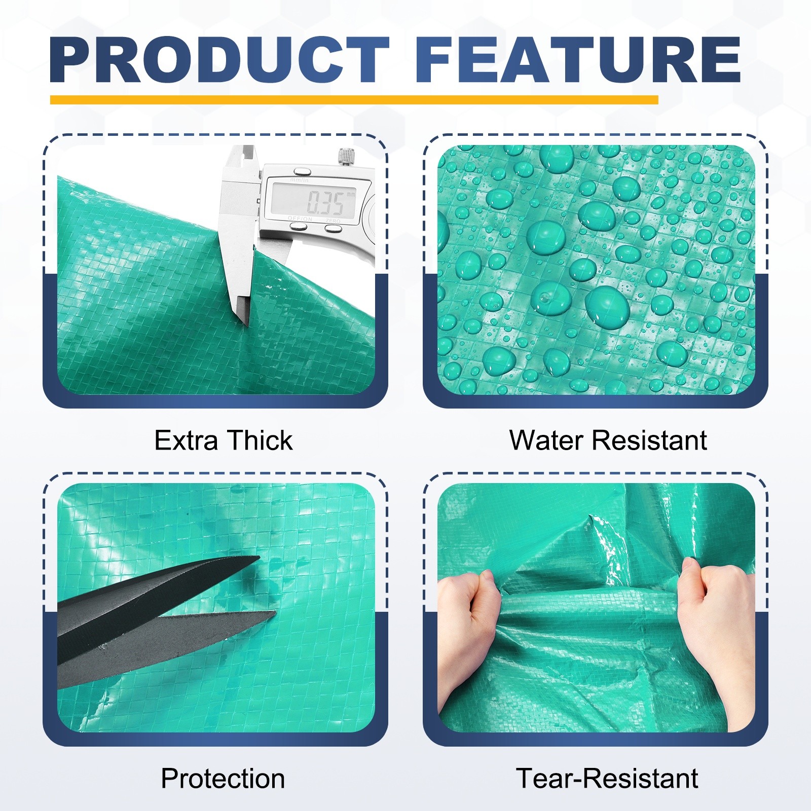 Mattress Bag for Moving and Storage, Queen Size Fit 78.7"x70.9"x11.8", Green gallery