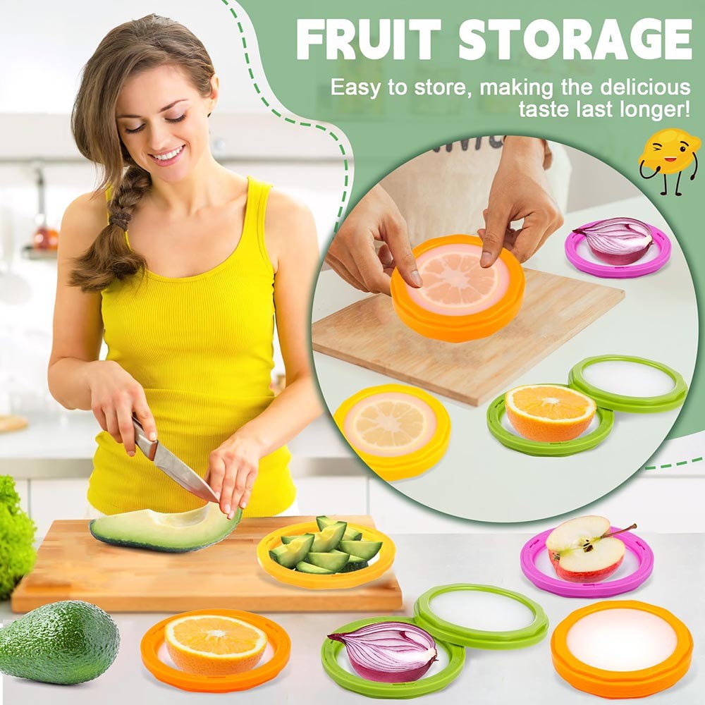 All-Fruit-&-Vegetable 4-Piece Set Half-Cut Fruit and Vegetable Fresh-Keeping Box gallery