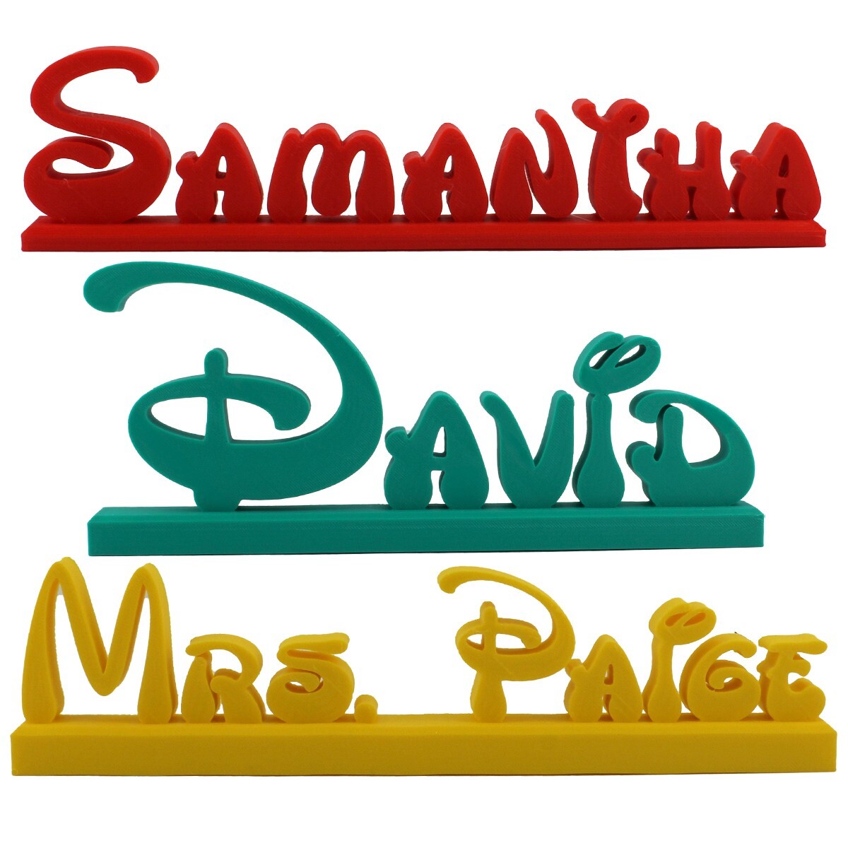 3D Printed Custom Name Plate for Teachers, Friends or Employees gallery