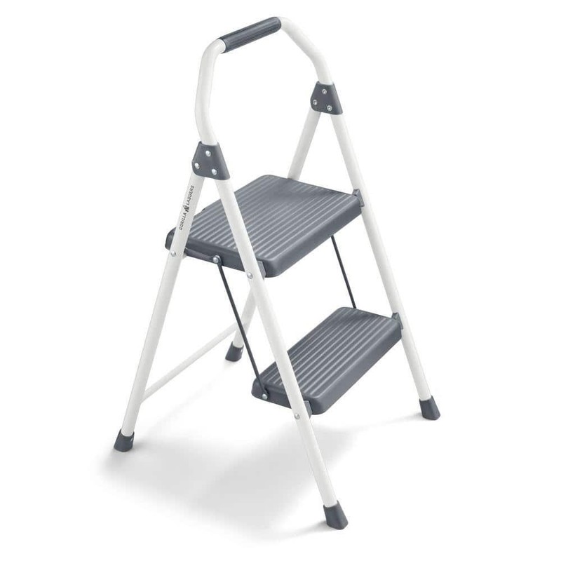 2-Step Compact Steel Step Stool, 225 lbs. Load Capacity Type II Duty Rating NEW gallery