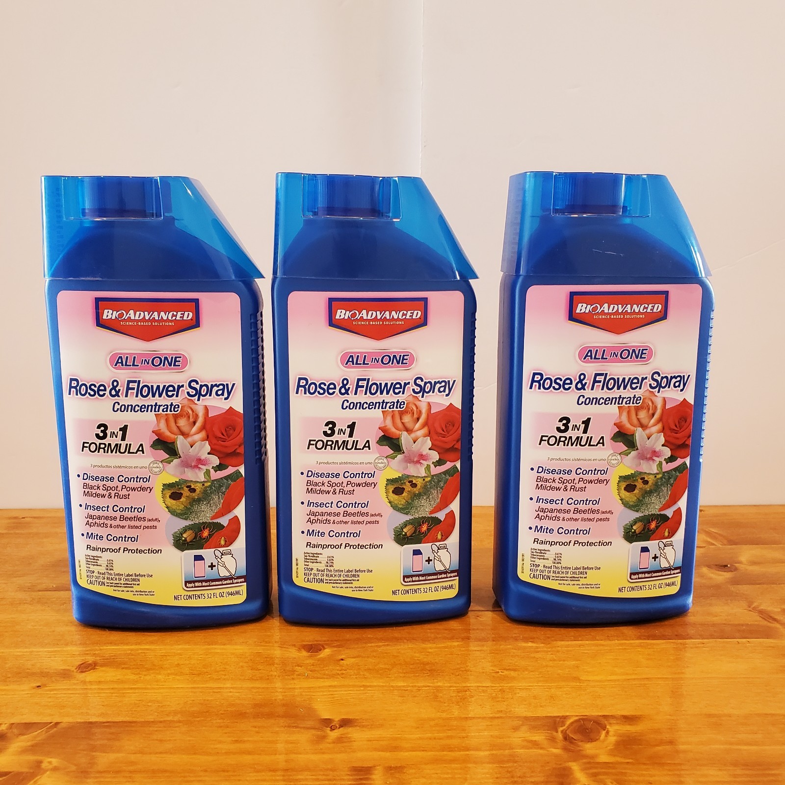 Bioadvanced All-in-One Rose & Flower Care Concentrate Spray 32oz - Lot of 3 gallery
