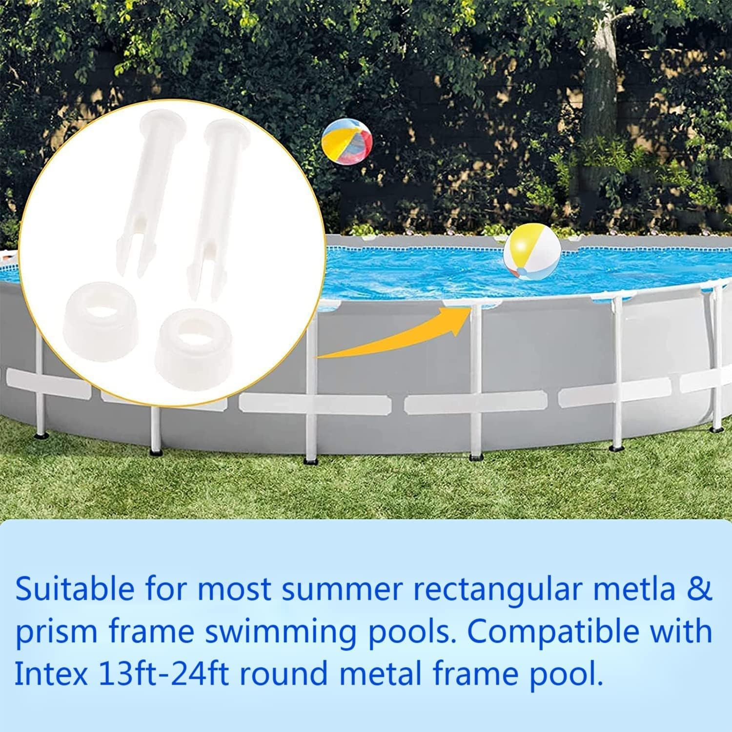 36 Pcs Plastic Pool Connector Pins Pool Seals Compatible with Intex 10-12Ft gallery