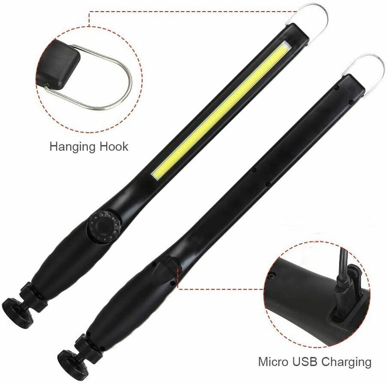 2pcs Rechargeable LED Slim Work Light Mechanic Flashlight Lamp Bar Camping Torch gallery