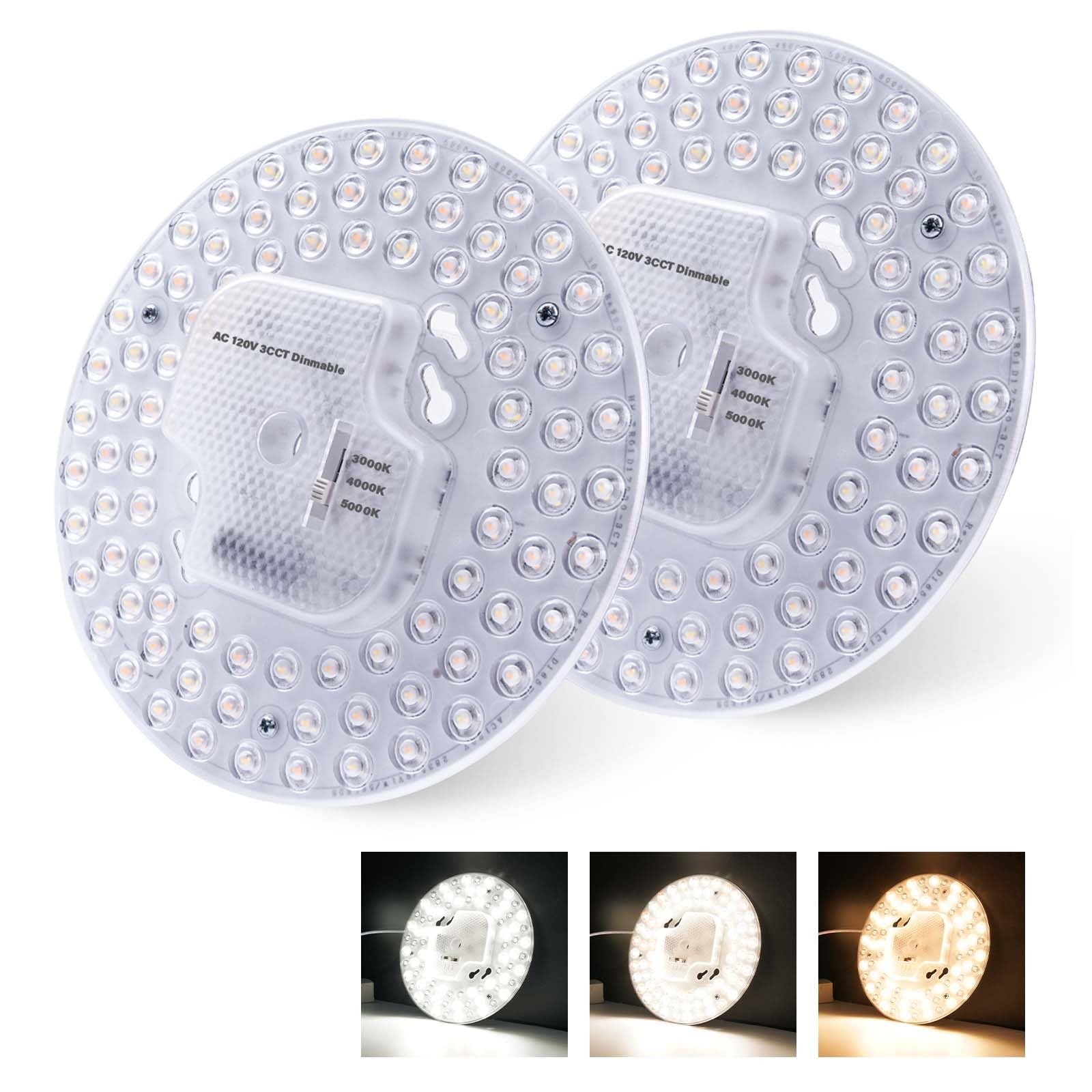 2Pack 36W LED Light Engine Retrofit Kit,6.69inch 3200LM 3CCT White gallery