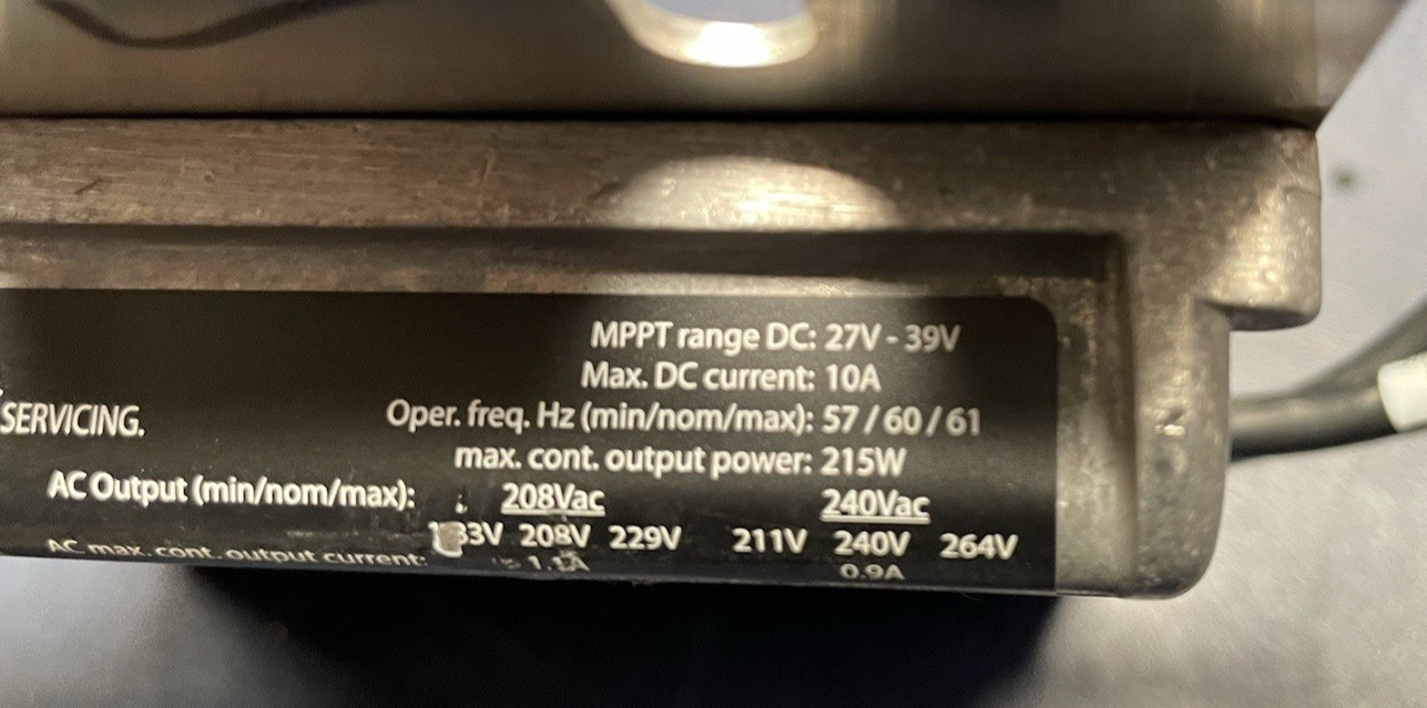 Enphase Solar Micro inverter M215-60-2LL-S22-IG UTILITY INTERACTIVE Used, Tested gallery