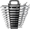 TEKTON Angle Head Open End Wrench Set, 11-Piece (3/8-1 in.) Holder | Made in USA gallery