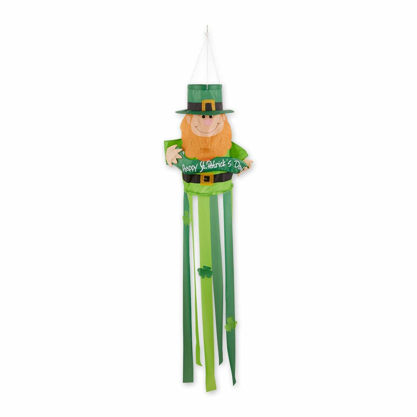 Green Yellow Gorgeous Polyester Nylon Thread Leprechaun Windsock Garden Decor gallery