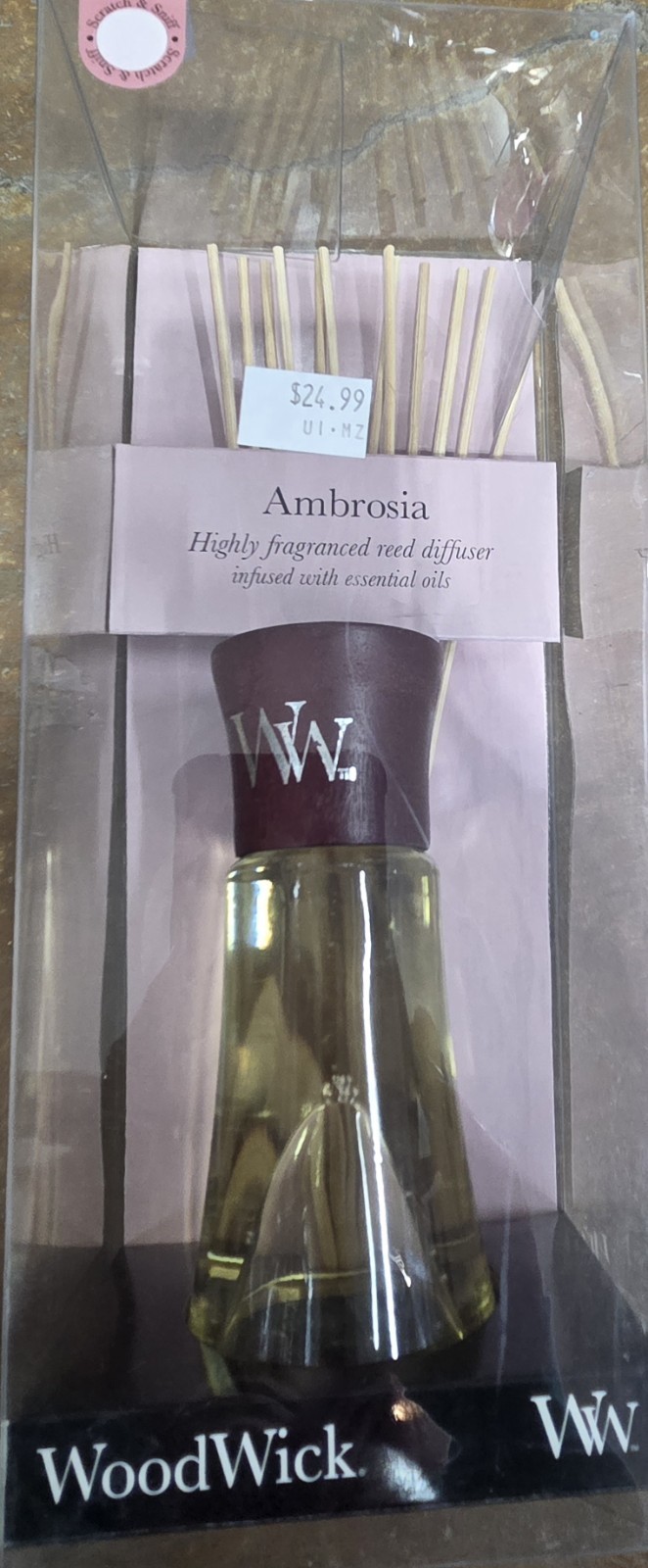 WoodWick Ambrosia Scented Oil Reed Diffuser Large 7.4 Oz Fragrance 12 Reeds New gallery