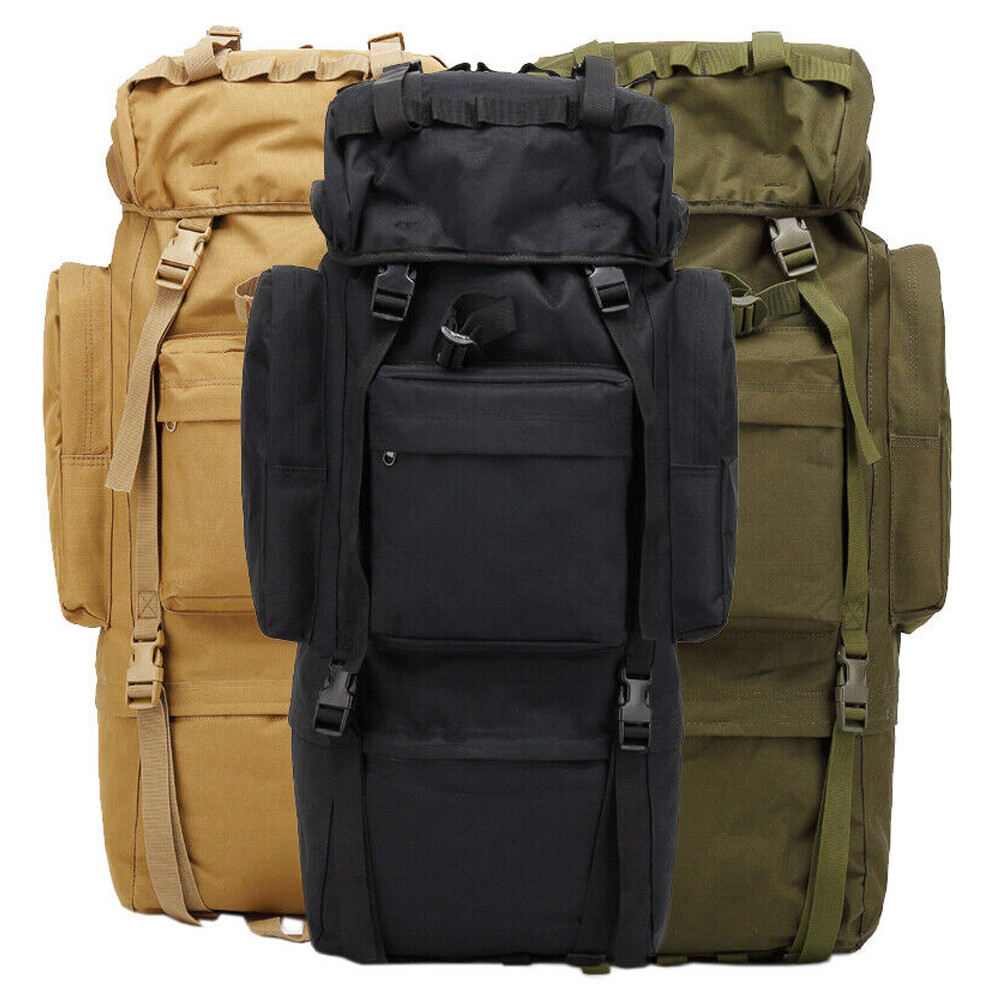 Men's Tactical Backpack 65L Large Backpack Pack Climb Bag for Climbing Camping