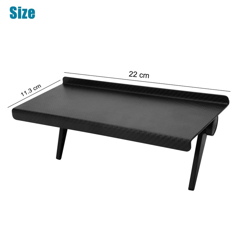 Adjustable TV Accessory Shelf: No-Holes Mounting, 180° Rotation & Sturdy ABS gallery
