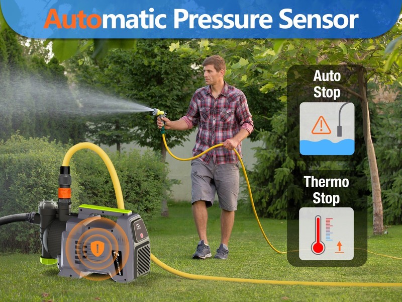 FLUENTPOWER 1.5HP Automatic Garden Booster Pump with Integrated Prefilter gallery