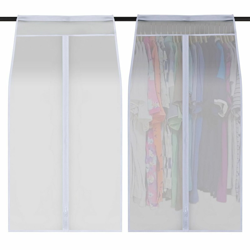 Clothes Storage Dust Cover Moisture-proof Garment Rack Cover Bag Dress Organizer gallery