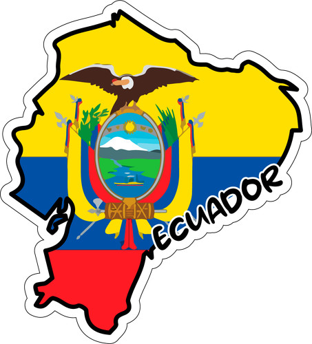 Ecuador Map Flag Sticker Decal gallery