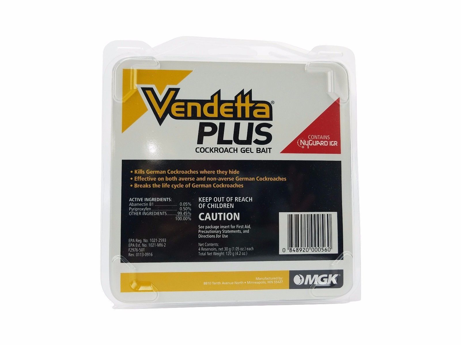 New Vendetta Plus Roach Killer / Cockroach Gel Bait 4 TUBES w/Plunger and Tips! gallery