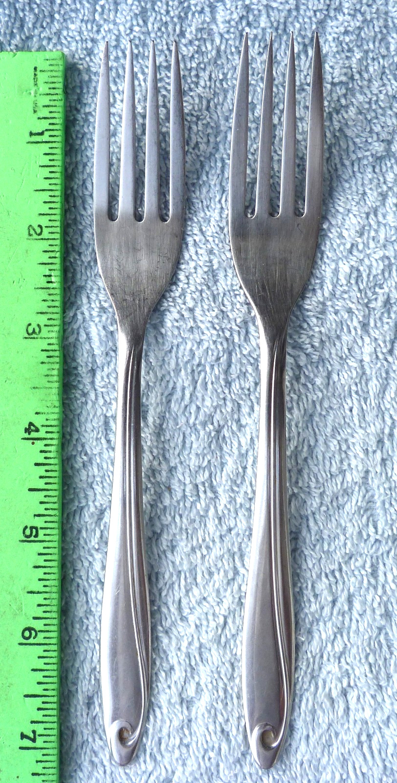 HB Co. Crestview pattern Stainless Dinner Forks 7 3/16 inches set of 2 gallery