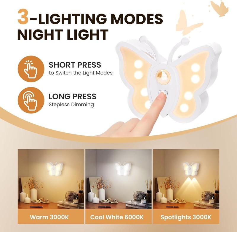 Motion Sensor Night Light, Rechargeable Stair Lights, Wireless with Magnetic ... gallery