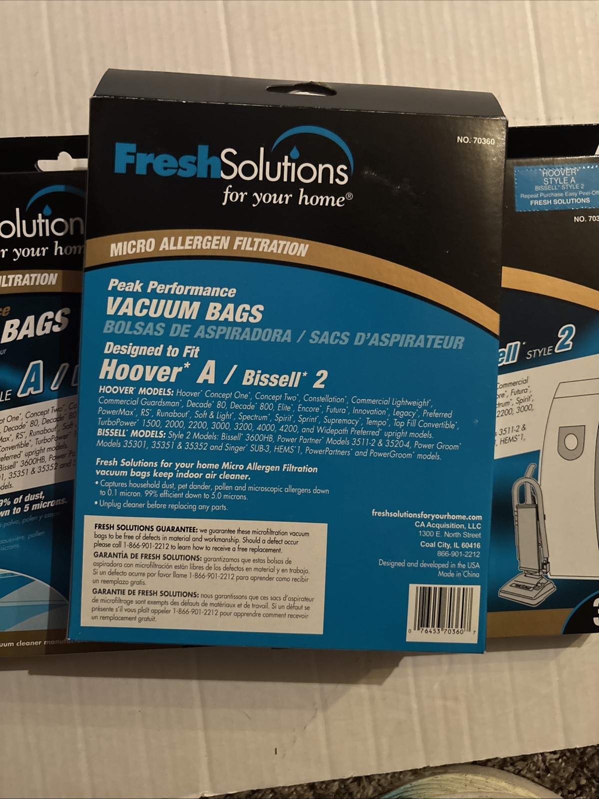 Vacuum Bags Fresh Solutions HOOVER Style A or BISSELL Style 2 Vacuum Bags 3-3pk gallery