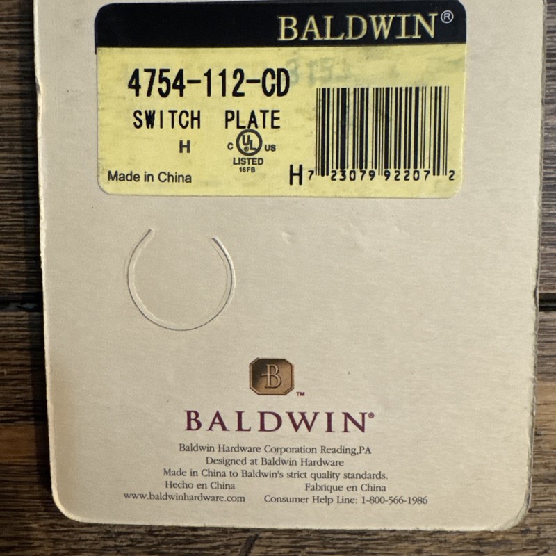 Baldwin Solid Brass Venetian Bronze Switch Plate Cover Rocker Single Lot Of 4 gallery
