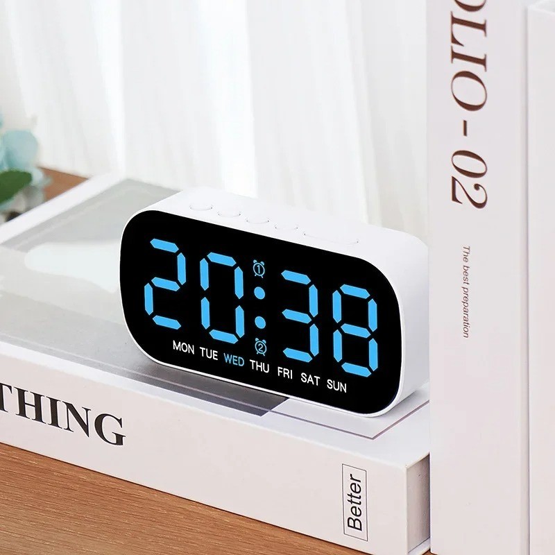 LED Large Display Electric Digital Alarm Clock with Battery Backup and Snooze gallery