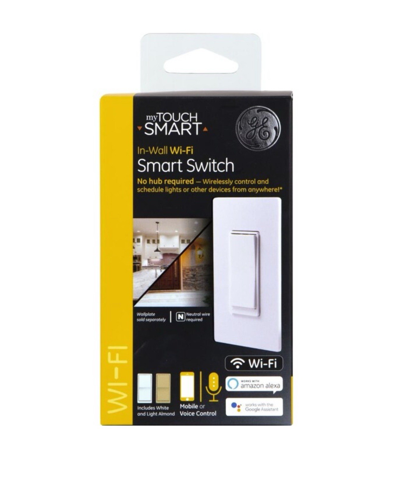 GE myTouchSmart Wi-Fi 15A 3-Way Smart Light Switch White (No Hub Required) gallery